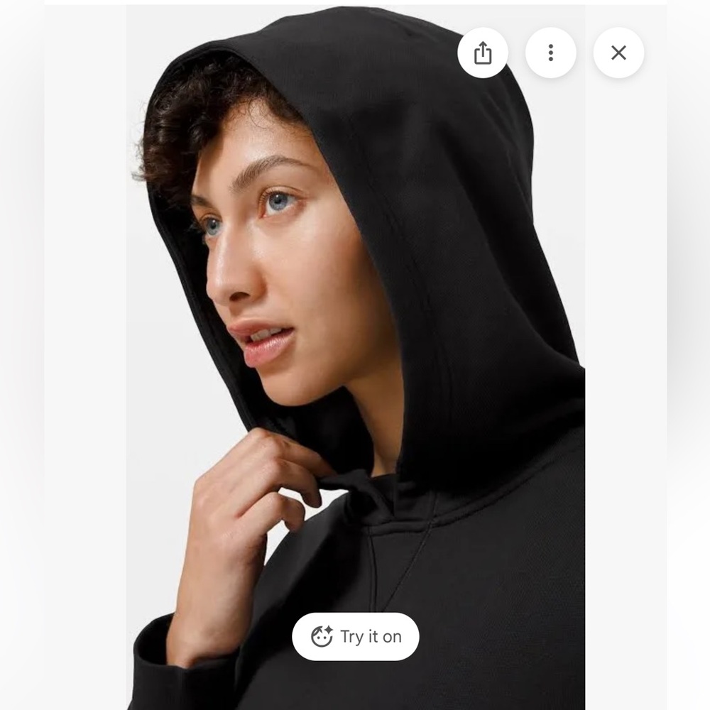NWT Lululemon Black French Terry Hoodie Size 8 - Picture 5 of 6